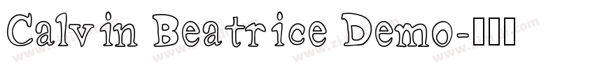 Calvin Beatrice Demo字体转换